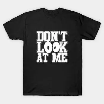 Men Black Print T-shirt Super Large TShirt dont-look-at-me No-Cut Transfer Paper Print Cotton Tshirt 3XL чёрный