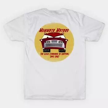 Men Black Print T-shirt Super Large TShirtMammoth Motors - Back and Front Print No-Cut Transfer Paper Print Cotton Tshirt M белый