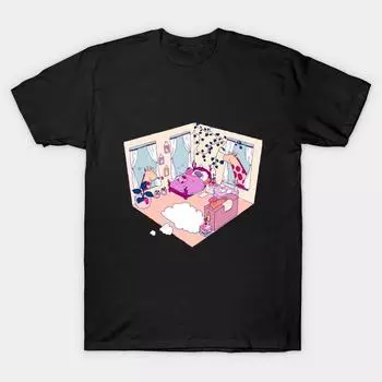 Men Black Print T-shirt Super Large TShirt snoozing No-Cut Transfer Paper Print Cotton Tshirt S чёрный