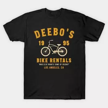 Men Black Print T-shirt Super Large TShirt Deebo s Bike Rentals No-Cut Transfer Paper Print Cotton Tshirt 4XL чёрный
