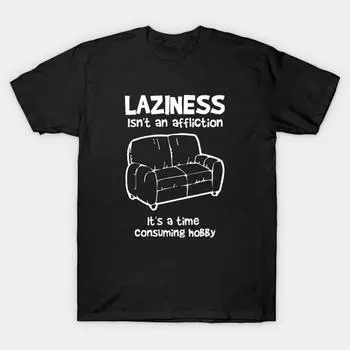 Men Black Print T-shirt Super Large TShirt laziness-funny-shirt No-Cut Transfer Paper Print Cotton Tshirt S чёрный