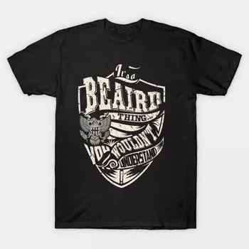Men Black Print T-shirt Super Large TShirt its-a-beaird-thing No Cut Transfer Paper Print Cotton Tshirt XL чёрный