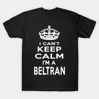 Men Black Print T-shirt Super Large TShirt i-cant-keep-calm-im-a-beltran-shirt No Cut Transfer Paper Print Cotton Tshirt 4XL чёрный