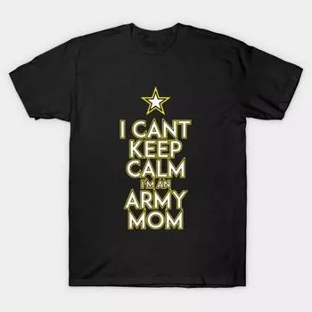 Men Black Print T-shirt Super Large TShirt keep-calmarmy-mom-t-shirt No-Cut Transfer Paper Print Cotton Tshirt S чёрный