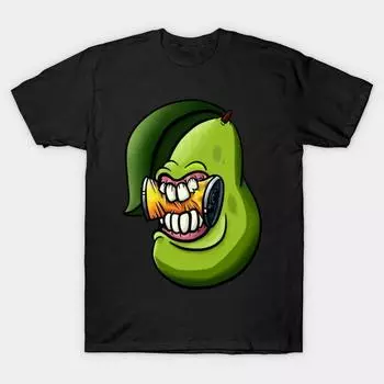 Men Black Print T-shirt Super Large TShirt biting-pear No-Cut Transfer Paper Print Cotton Tshirt 4XL чёрный