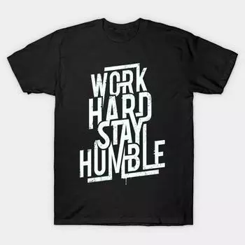 Men Black Print T-shirt Super Large TShirt work-hard No Cut Transfer Paper Print Cotton Tshirt M чёрный