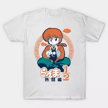 Men Black Print T-shirt Super Large TShirtRanma No-Cut Transfer Paper Print Cotton Tshirt 3XL белый