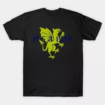Men Black Print T-shirt Super Large TShirt its-a-boy-golden-dragon No Cut Transfer Paper Print Cotton Tshirt XL чёрный