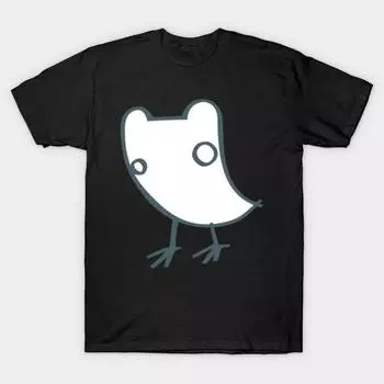 Men Black Print T-shirt Super Large TShirt limited-edition-exclusive-birdie-graffiti No-Cut Transfer Paper Print Cotton Tshirt L чёрный