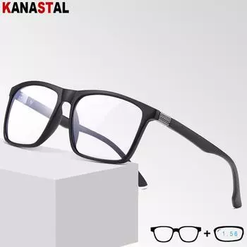 Men Blue Light Blocking Glasses Prescription Reading Glasses Women CR39 Optics Lenses Myopia Eyewear Retro TR90 Eyeglasses Frame Anti blue 0