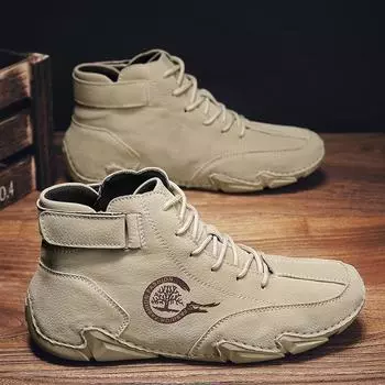 Men Boots Luxury Loafer Shoes for Men Casual Leather Luxury High Top Sneakers Motorcycle Ankle Boots New in Footwear 38