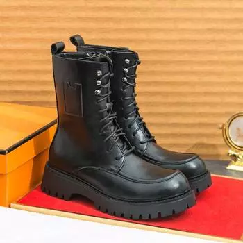 Men Business Chelsea Boots Black Brown Men Thick-soled Anti-slip Comfortable Fashionable Brand Boots Outdoor Training Boots Men 38