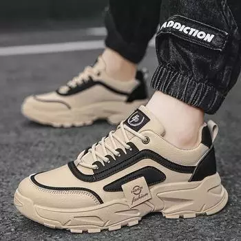 Men Casual Platform Sneakes Hiker Vulcanized Shoes Tennis Tackie Zapatillas Hombre Sweat-Absorbant Breathable 39 чёрный