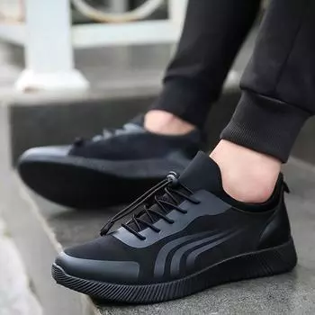 Men Casual Shoes 2024 Newest Fashion Breathable Men Mesh Shoes Sneakers Men Footwear Mixed Colors Male Shoes Loafers Shoes 6.5 синий