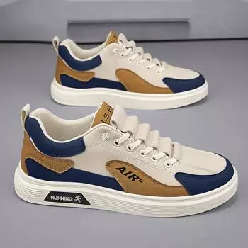 Men Casual Shoes Breathable White Leather Flats Slip on Fashion Driving Walking Skateboard Shoes Tennis Shoes for Male 39 хаки