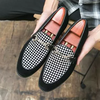 Men Casual Shoes Fashion Business Dress Soft Moccasins Loafers High-Quality Men Leather Wedding Shoes Gommino Zapatos Chaussure 38