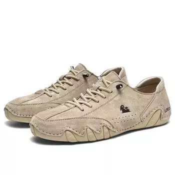 Men Casual Shoes Genuine Leather Men Sneakers Handmade Breathable Mens Loafers Moccasins Luxury Boat Shoes Big Size 37-50 37