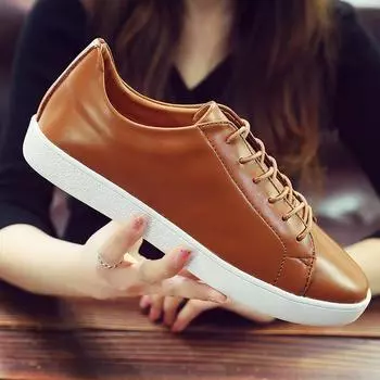 men casual Sneakers Anti-slip new Genuine Leather Men Platform shoes lace up Autumn Fashion Shoes men flats footwear 7