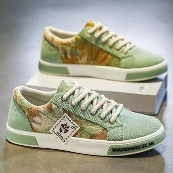 Men Casual Sneakers Mans Vulcanized Shoes Explosive Style Designed New Fashion Hard-wearing Anti-slip Breathable Flat Loafers 39 бежевый