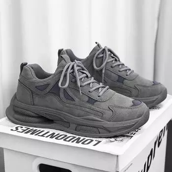 Men Casual Sneakers Shoes Winter Outdoor Sport Warm Plush Classic Fashion Lace-up Designed High-elastic Wear-resistant Male Shoe 39 чёрный