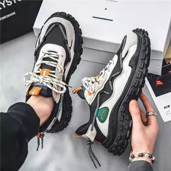 Men Casual Sneakers Spring New Mesh Breathable Running Shoes Lightweigh Trend Street Non Slip Walking Shoes Tenis Masculino Plus 39 оранжевый