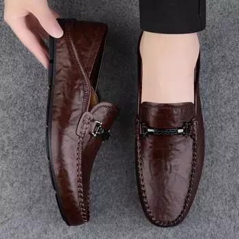 Men Casual Summer Shoes Hollow Out Breathable Men s Driving Shoes High Quality Male Business Shoes 2024 Genuine Leather Loafers 38