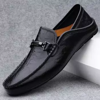 Men Casual Summer Shoes Hollow Out Men s Driving Shoes High Quality Male Business Shoes 2024 Genuine Leather Loafers 38