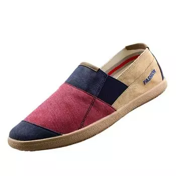 Men Causal Shoes Trend Slip on Loafers Men Flat Canvas Man Shoes Summer Espadrilles Men Casual Shoes Men s Sneakers Zapatillas 36 хаки