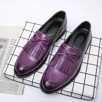 Men Classic Retro Loafers Comfortable Fashionable Leather Shoes European Style Gentlemen Versatile Social Shoes Men Sizes 38-48 38