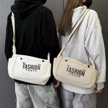 Мужская сумка через плечо, женская легкая сумка через плечо, повседневная сумка для спорта на открытом воздухе бежевый