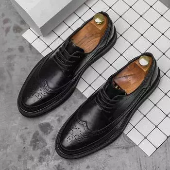 Men Derby Shoes White Dress Men Business Patent Leather Men Shoes Party Flat Shoes Classic Formal Fashion Leather Shoes Leisure 41