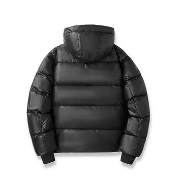 Men Down Jacket Warm Hooded Waterproof Jacket Coat Winter Men Thick Windproof Couple Jacket High Quality Down Jacket Male Hot M чёрный