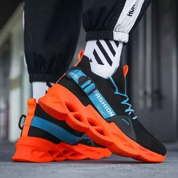 Men Fashion Breathable Sneakers Running Shoes Mesh Lightweight Casual Sport Shoes Unisex Light Tenis Masculino Adulto Plus Size 39 зелёный