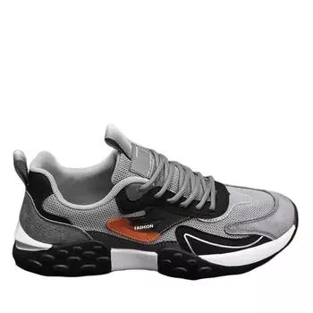 Men Fashion Casual Breathable Shoes 2024 New Grey Man Running Shoes High Quality Outdoor Men Comfortable Sneakers Shoes 39 серый