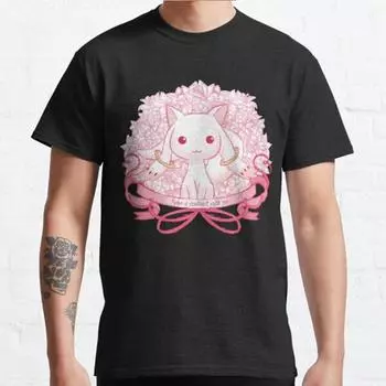Men Fashion Casual Short Sleeves Puella Magi Madoka Magica Black Tees Oversized T-shirts S чёрный
