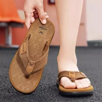 Men Flip Flops Summer Beach Flip Flops Men Casual Breathable Thicken Beach Men Slippers Outdoor Zapatillas Hombre for Male EVA 39 светло-зеленый