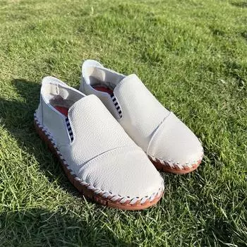 Men Genuine Leather Shoes Slip on Shoes Real Leather Loafers Italian Designer Shoes Mens Moccasins Outdoor Leisure 37 темно-зеленого