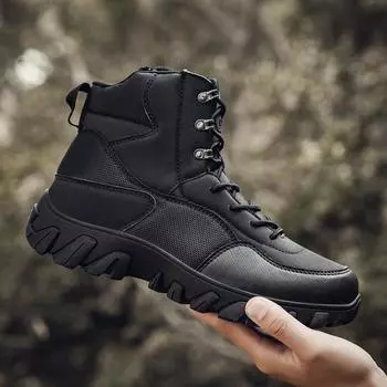 Men Hiking Shoes Tourist Trekking Sneakers Mountain Boots Climbing Fashion Outdoor Work Ankle Boot High Quality Casual Sports 39 камуфляжный