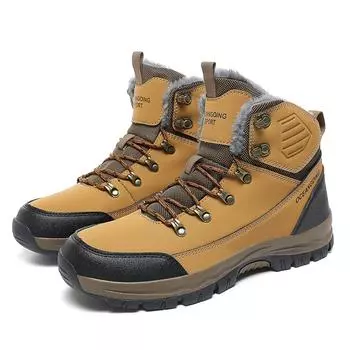 Men Hiking Shoes Waterproof Leather Shoes Climbing & Fishing Boots New Outdoor Sports Trainers High Top Winter Trekking Sneakers 39