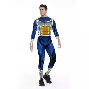 Men Japanese Anime Halloween Cosplay Costumes Adults Superhero Warrior Samurai Onesie Jumpsuit Carnival Party Dress Up Outfit S