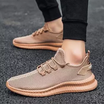 Men Lace-up Mesh Gym Shoes Unisex Casual Lace-up Super Light Couple Footwear Fashion Size 47 Women Sneaker BreathableLightweight 47 чёрный