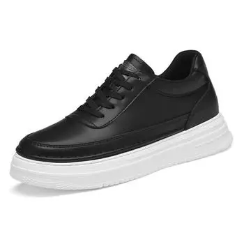 Men Leather 6/8CM Invisible Inner Height Increasing Shoes Outdoor Fashion For With Thick Soles Breathable Men Shoes Formal Shoes 36