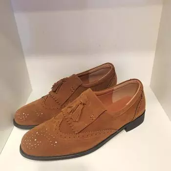 Men Leather Fashion Shoes Low Heel Loafers Shoes Dress Shoes Brogue Shoes Spring Ankle Boots Vintage Classic Male Casual 38 синий