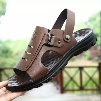 Men Leather Sandals Summer Classic Men Shoes Slippers Soft Sandals Men Roman Comfortable Outdoor Walking Footwear2024 38