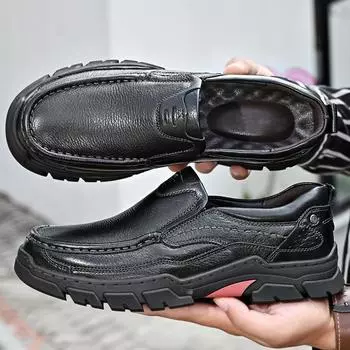 Men Loafers Luxury Slip On Boat Shoes High Quality Genuine Leather Loafer Shoes Walking Casual Shoe For Work Office Outdoor Shoe 40