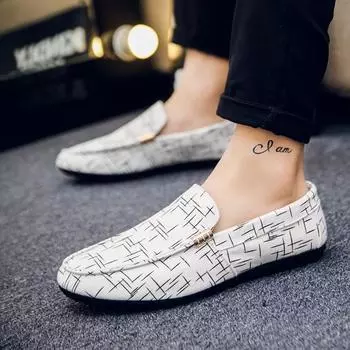 Men Loafers Men Shoes Casual Shoes 2024 Spring Summer Light Canvas Youth Shoes Men Breathable Fashion Flat Footwear 6 чёрный