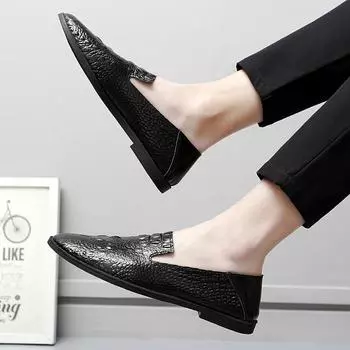 Мужские мокасины, модная обувь Boat Footwear, мужские брендовые кожаные мокасины, мужская обувь, удобная повседневная обувь без застежек, легкая 36 чёрный