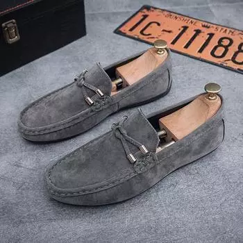 Men Loafers Shoes Suede Moccasins Summer Autumn Tassels Boat Footwear Man Brand Slip Flats Designer Men s Leather Casual Shoes 39