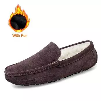 Men Loafers Shoes Winter New Slip On Warm Moccasin Casual Shoes For Man Drving shoes Light Comfy Flat Men Shoes Plus Size 38-47 38