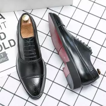 Men Luxury Derby Leather Shoes High Quality Fashion Formal Wedding Shoes Men s Office Shoes Black Brown 38-48 Men Shoes 38